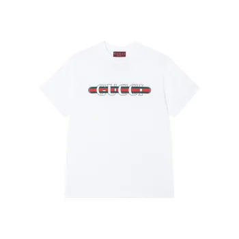 GUCCI Logo Printed Crewneck T Shirt