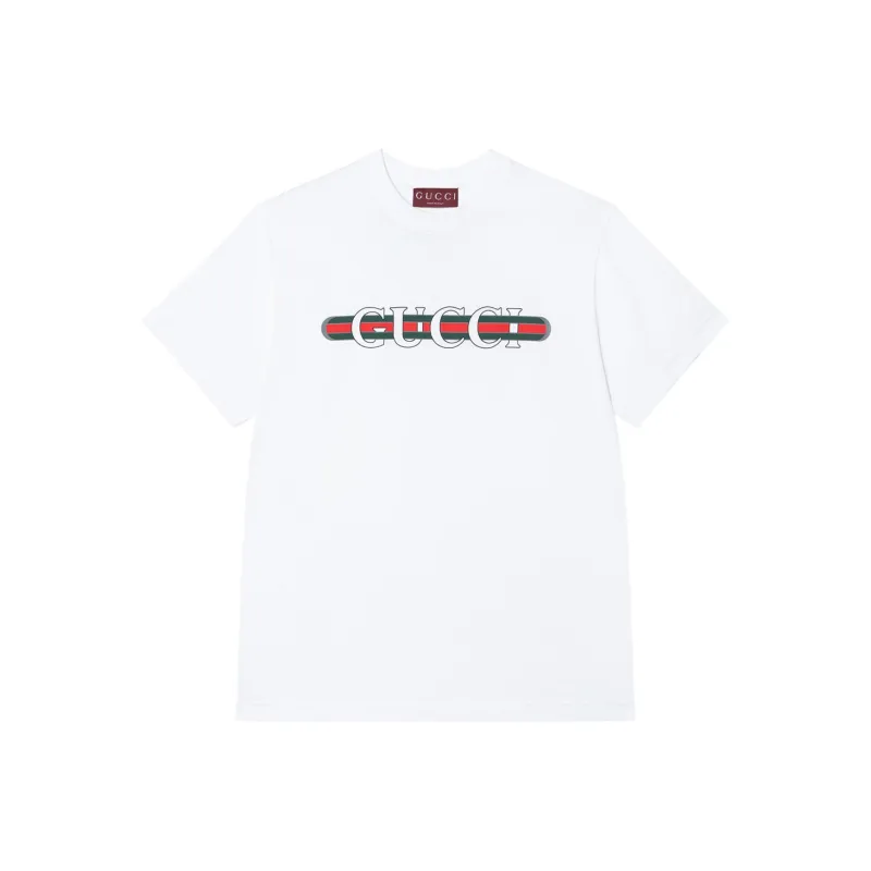 GUCCI Logo Printed Crewneck T-Shirt-0