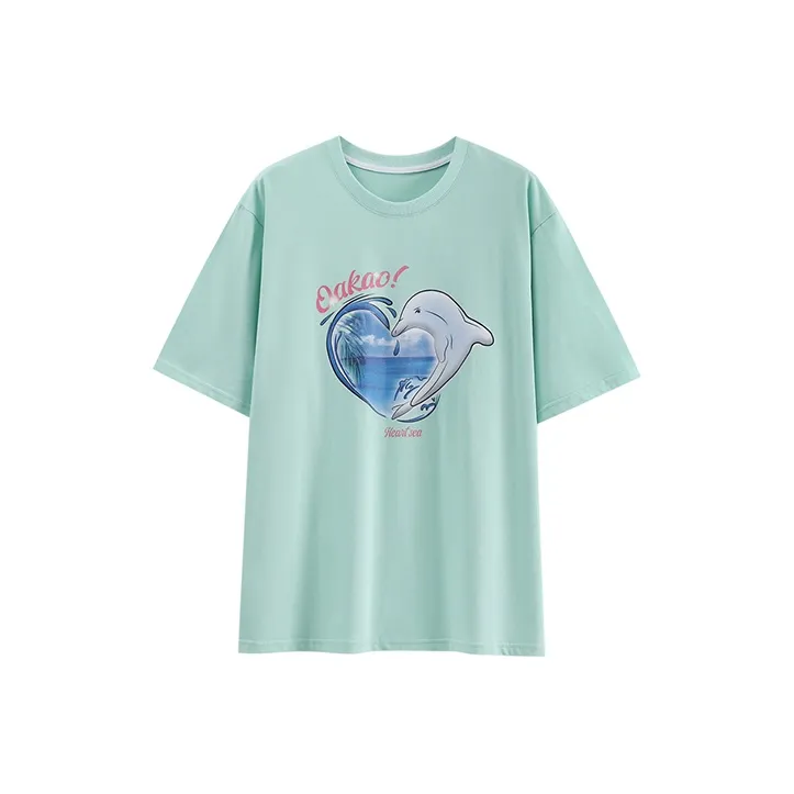 OAKAO Straight T Shirt Unisex Light Green-0