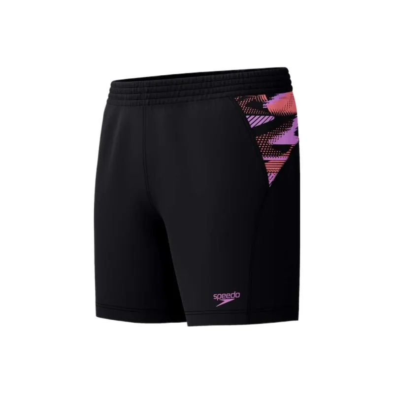 Speedo Xpress Lite Panel Swimming Shorts Men's Black/Pink Color-3
