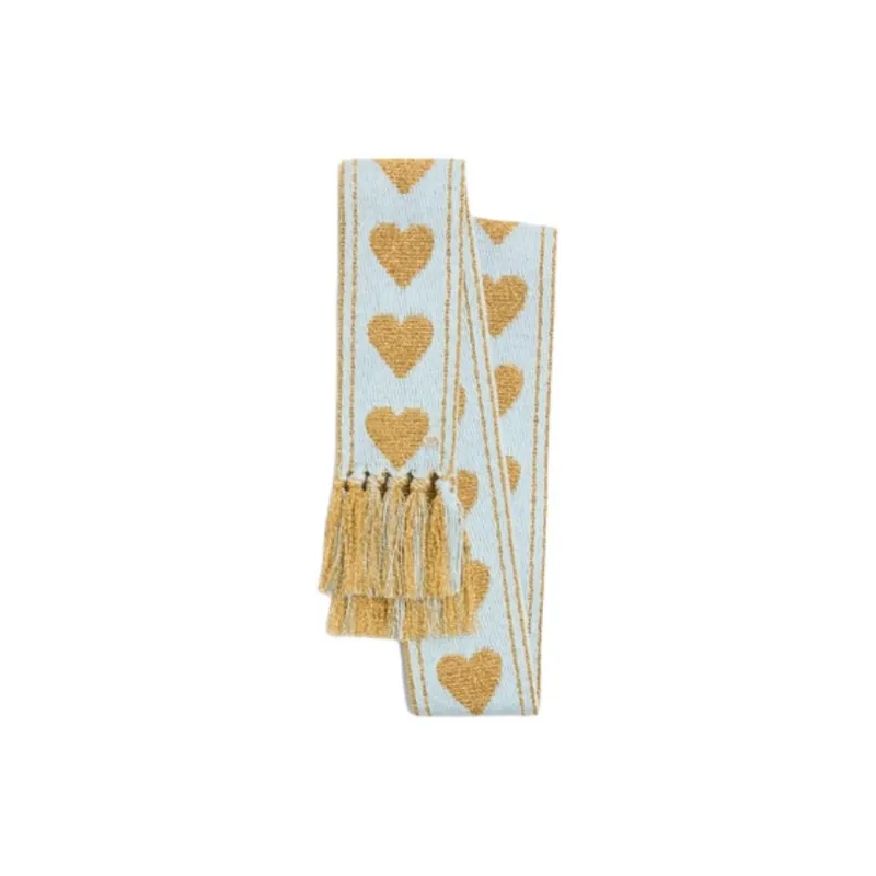 Valentino Metal Fiber, Acrylic, Polyamide Knit Scarves Women's Gold-0