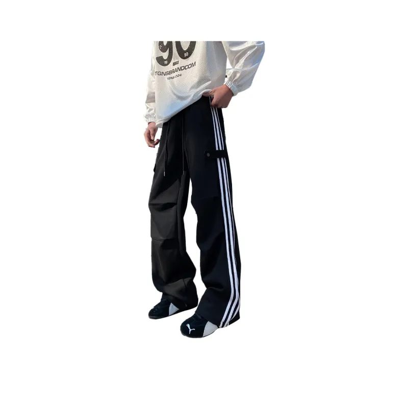 HCHUICHENG Casual Pants Unisex White Heather Gray-6