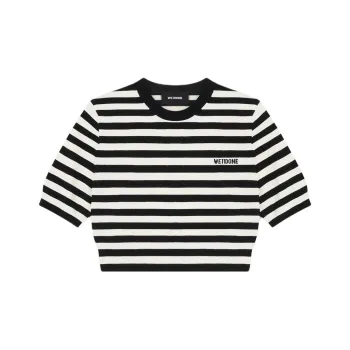 WE11DONE Striped Knitted T shirt