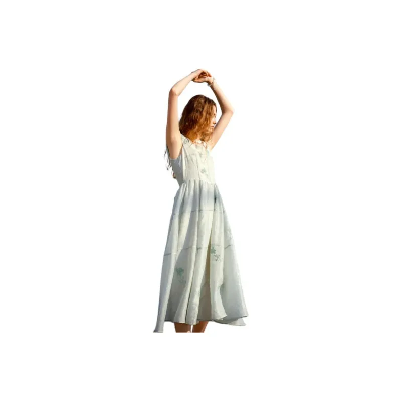 COCOON Slip Dress Women's Green-3