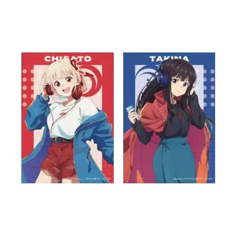 Animate Chiya Inoue, Takina Inoue Lycoris Recoil 2L Handwritten 3 Pcs Set, Casual Wear Version. Photo Cards-1