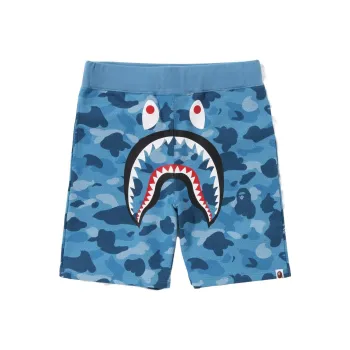 A BATHING APE Honeycomb Camo Shark Sweat Shorts