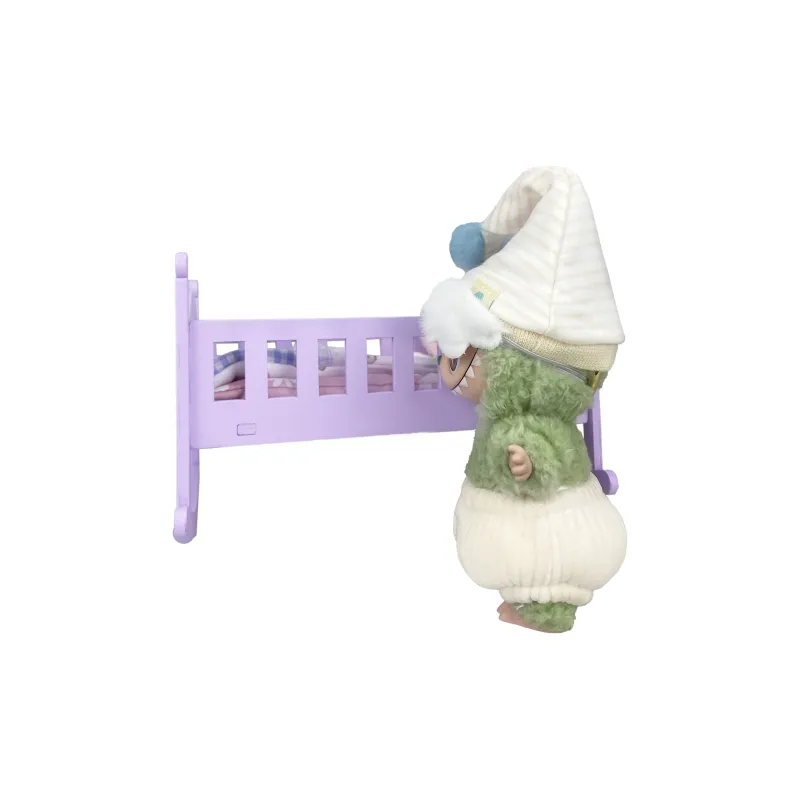 [Modified Doll] POP MART Labubu THEMONSTERS Heartbeat Macaron Collection Good Night's Bed, Cute Hang Tag Box 17cm-13