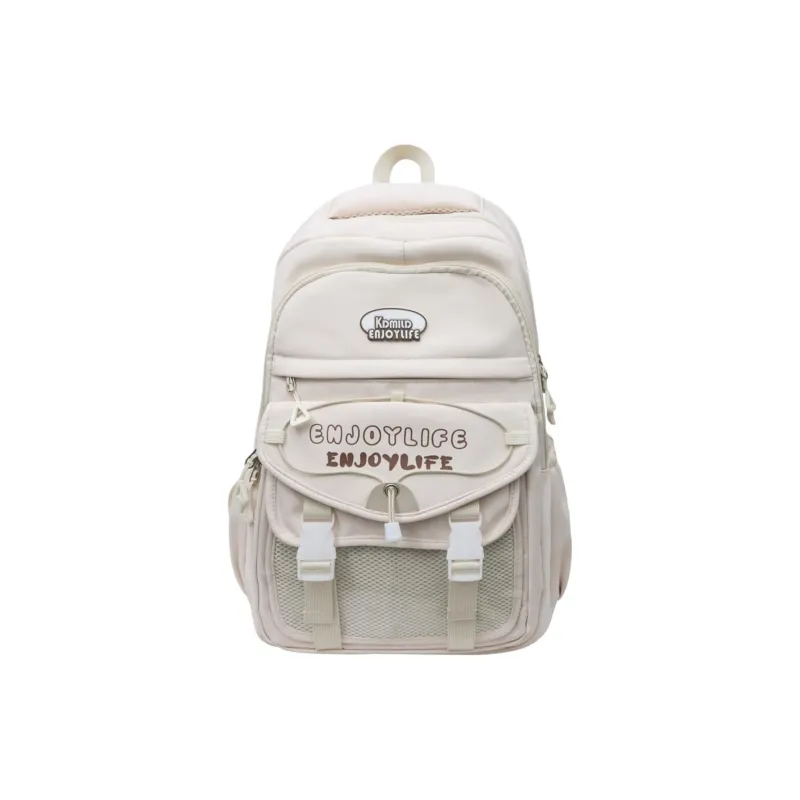BRABOSTON Nylon With PVC Backpack Unisex Black/Mint Green/Yellow/Ecru/Light Blue-2