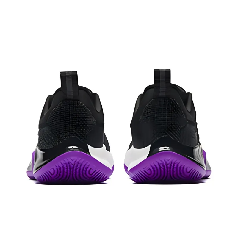 Anta Cushioning Slip Resistant Mid Top Nitrogen Technology Basketball Shoes Men's Black-3
