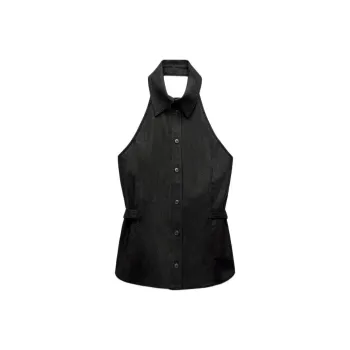 ZARA Tank Tops Women's Black