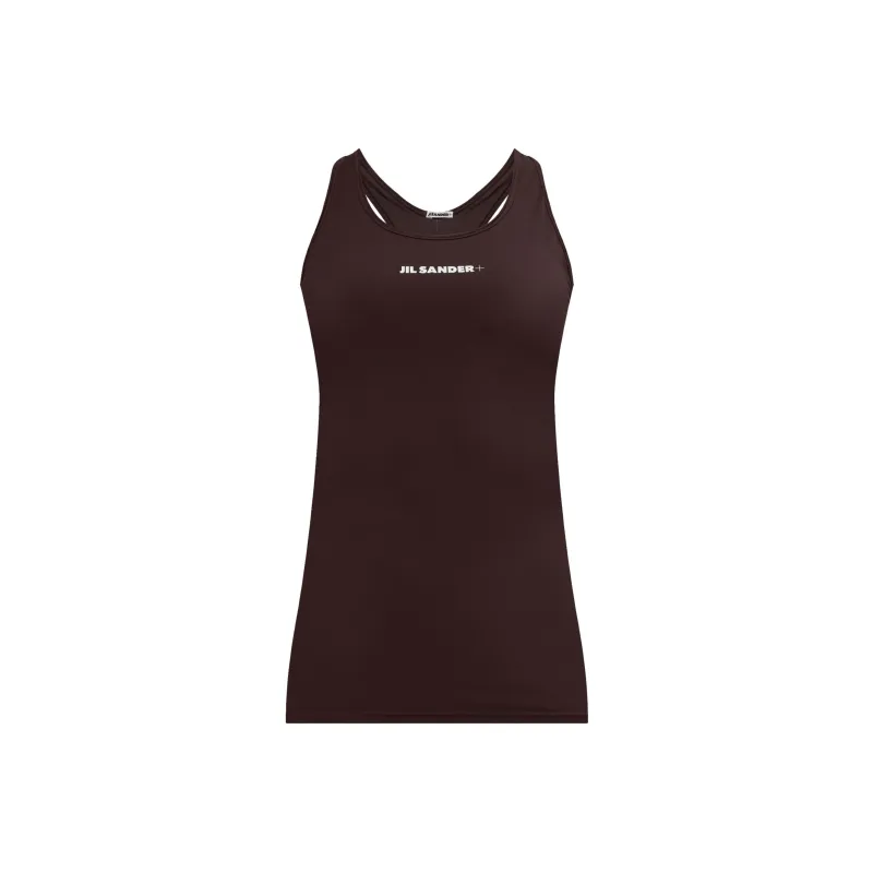 JIL SANDER + Logo Printed Technicalb Tank Top-0