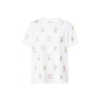 Burberry SS22 Drop Shoulder Sleeve T Shirt Women's White