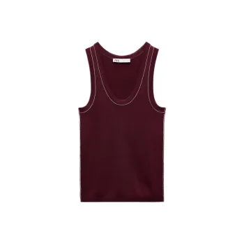 ZARA Tank Tops Women's Red