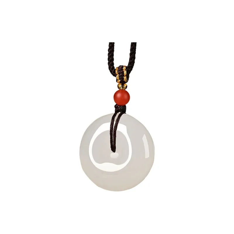 KUNYUYAO Hetian Jade Pendants Pale Greenish White Jade Unisex-45
