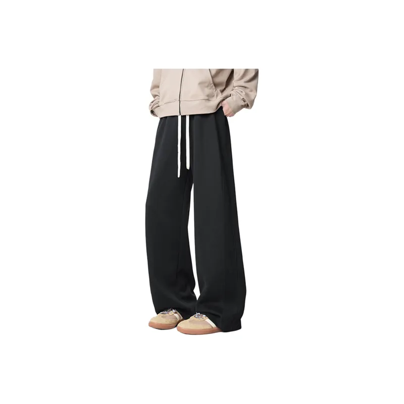 REXSHION Casual Pants Unisex White Heather Gray-19