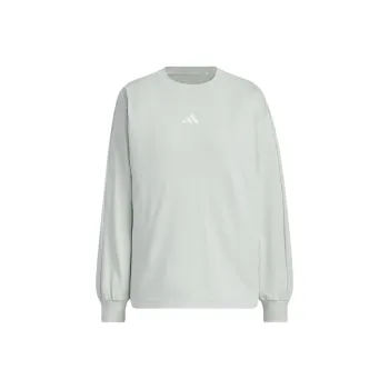 Adidas Drop Shoulder Sleeve T Shirt Women's Silver Gray