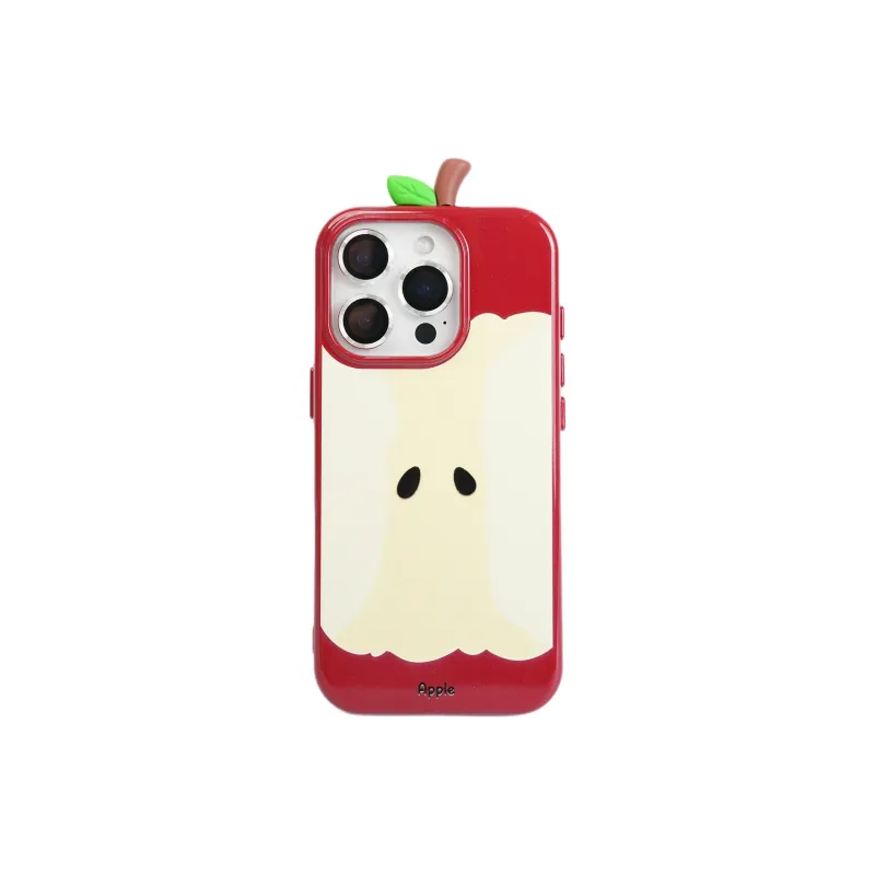 Sopi TPU Material 3D Effect Apple Branch With Pit Phone Cases Compatible With IPhone 16/15 Pro Max/Apple 13/14 Pro/Max-4