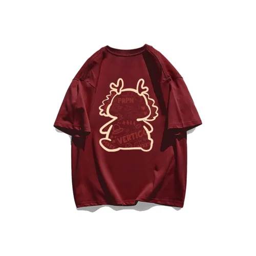 Cotton Shopping T Shirt Unisex Burgundy