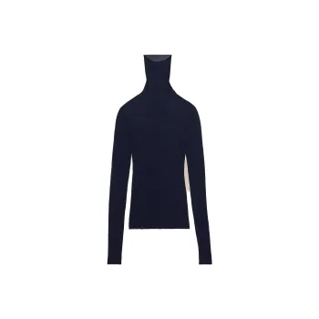 AMIPARIS Ribbed Turtleneck Knitted Jumper
