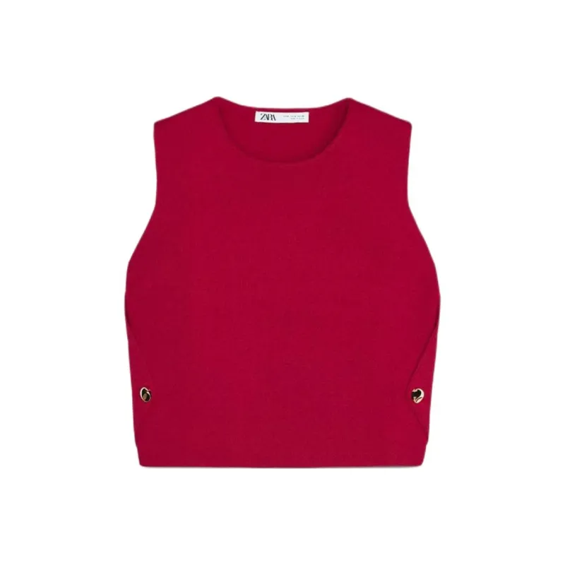 ZARA Tank Top Women's China Red-0