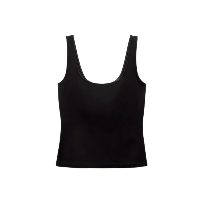 ZARA Tank Tops Women's Black-0