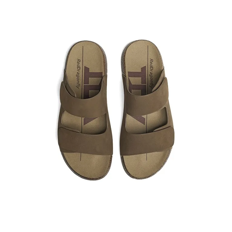 RED DRAGONFLY Rubber Sole Slip Resistant Slide Slippers Men's-11