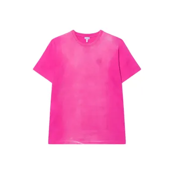 LOEWE Faded Anagram T Shirt 'Fluo Pink'