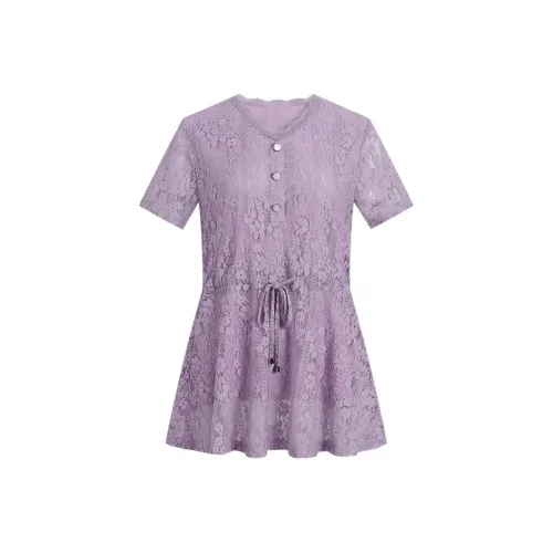 Mapping T Shirts Women's Purple