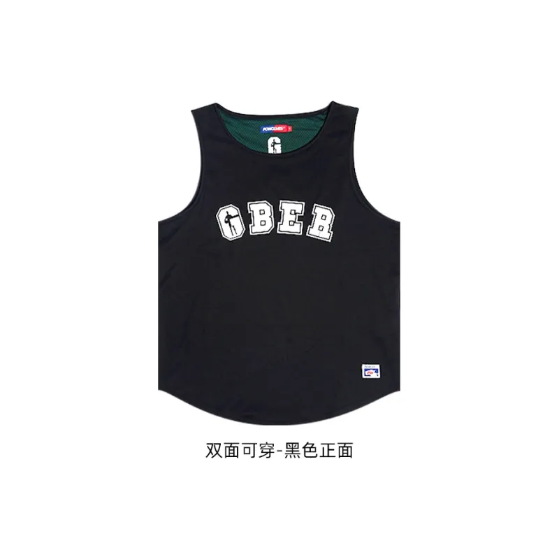 Powolves Basketball Jerseys Unisex Black Green-0