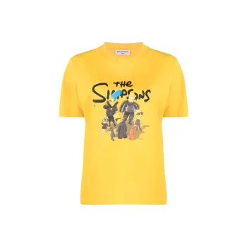 Balenciaga X The Simpsons Women'ss Small Fit T Shirt Yellow