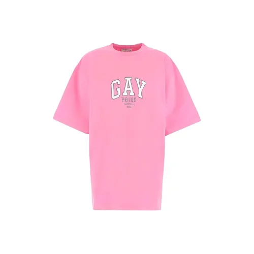 Balenciaga T Shirt, Loose Fit Women's Pink