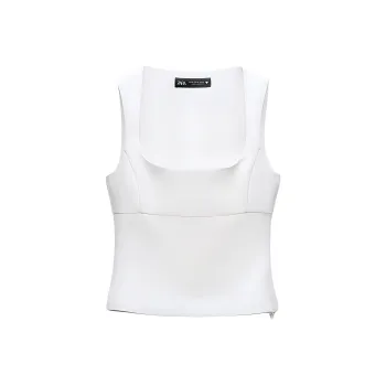 ZARA Tank Tops Women's White