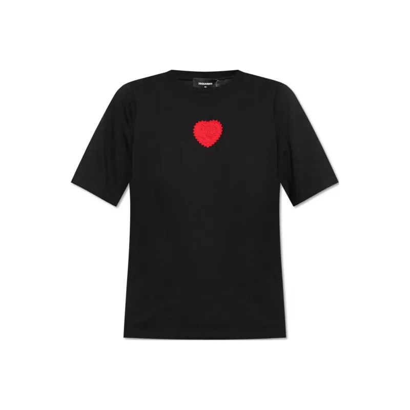 DSQUARED 2 Velvet Heart Easy Fit T Shirt-0