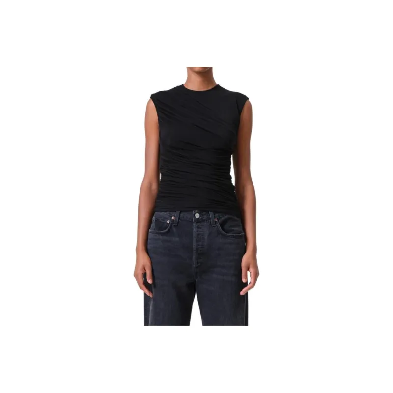 AGOLDE Ester Crewneck Sleeveless Tank Top-0
