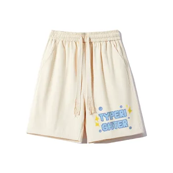 TYPERIGHTER Casual Shorts Unisex Beige Apricot