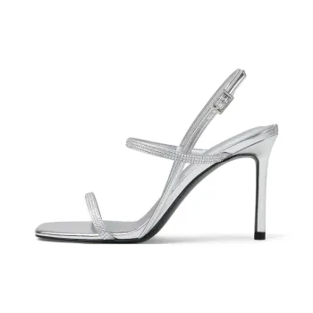 CHARLES&KEITH Small Ck One Strap Sandals 9.2cm Women's Silver