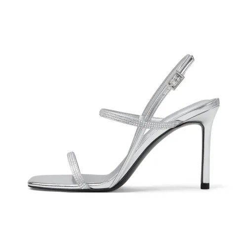 CHARLES&KEITH Small Ck One Strap Sandals 9.2cm Women's Silver