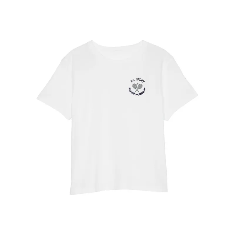 Victoria's Secret T Shirt Women's Optical White Color Tennis Pattern-0
