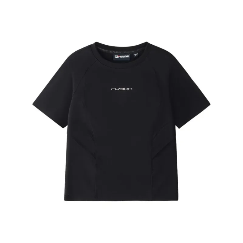 FILA FUSION URBAN TECHFILA FUSION X Raglan Sleeve T Shirt Women's Jet Black-0