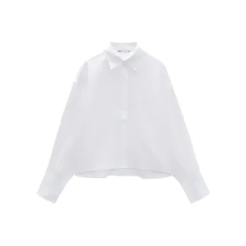 ZARA Crop Tops Women's Frosted White