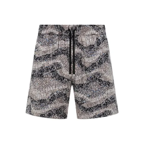 AMIRI Wavy Embellished Short Casual Shorts Men's Gray
