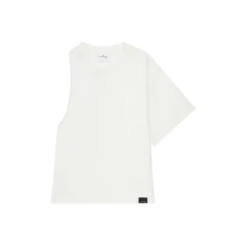 COURREGES One sleeve Scuba jersey T shirt