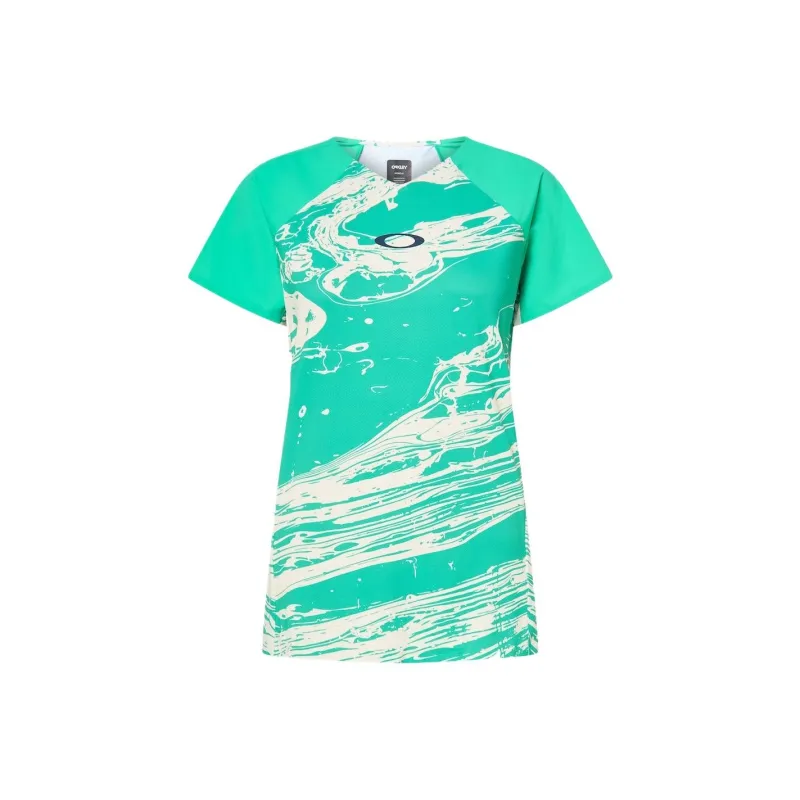 Oakley Raglan Sleeve T-Shirt Women's White/Mint-0