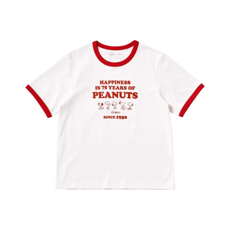 UNIQLO x PEANUTS Collaboration T Shirt Women's White-0