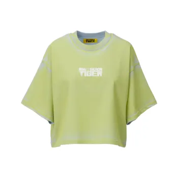 Onitsuka Tiger PRINTED SS25 T Shirt Women's Light Blue/Yellow