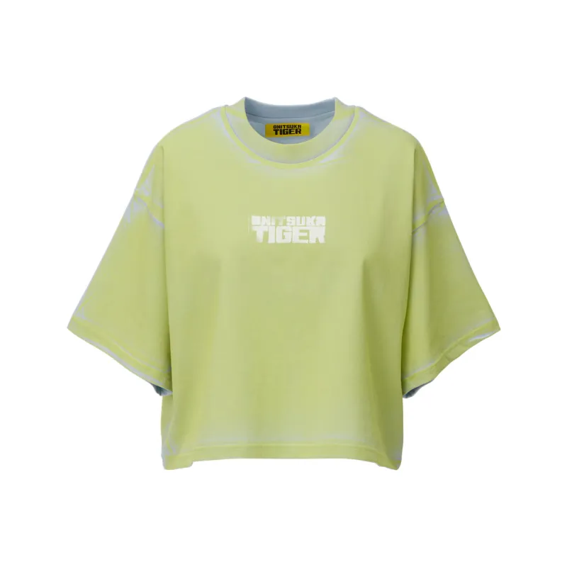 Onitsuka Tiger PRINTED SS25 T Shirt Women's Light Blue/Yellow-0