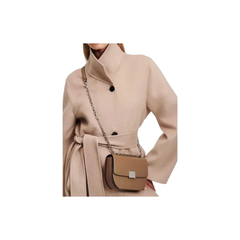 KARL LAGERFELD Calfskin Shoulder Bag Crossbody Bag Small Size Unisex Umber-3