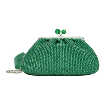 WEEKEND MaxMara Pasticcino Cotton Clutch Medium Size Women's Green