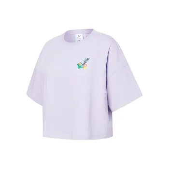 PUMA x The Beast/ Drop Shoulder Sleeve T Shirt Women's Purple