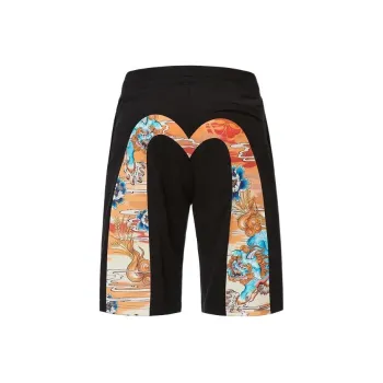 EVISU Sports Shorts Men Black